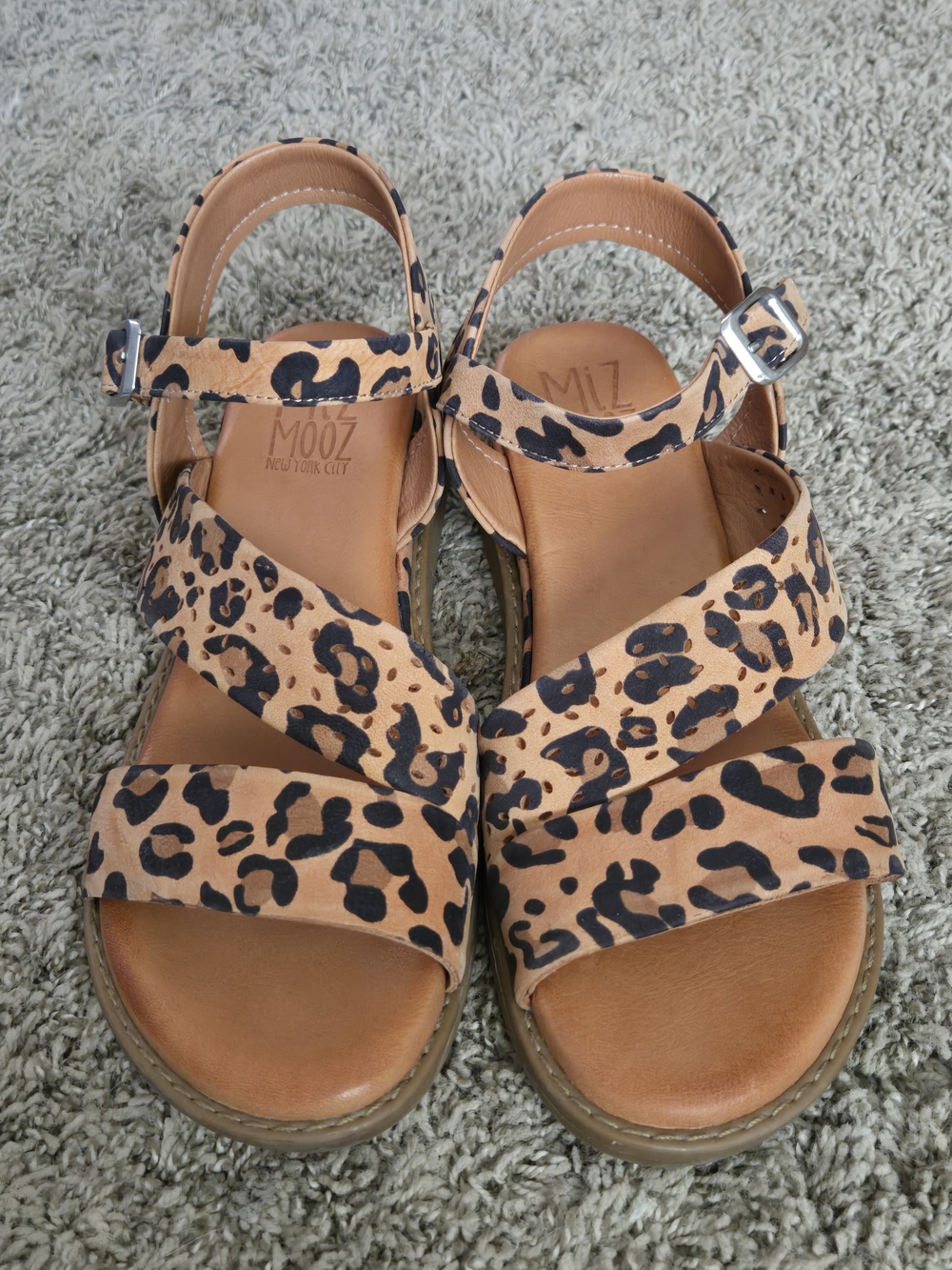 Leopard Print Tan Women's Sandals